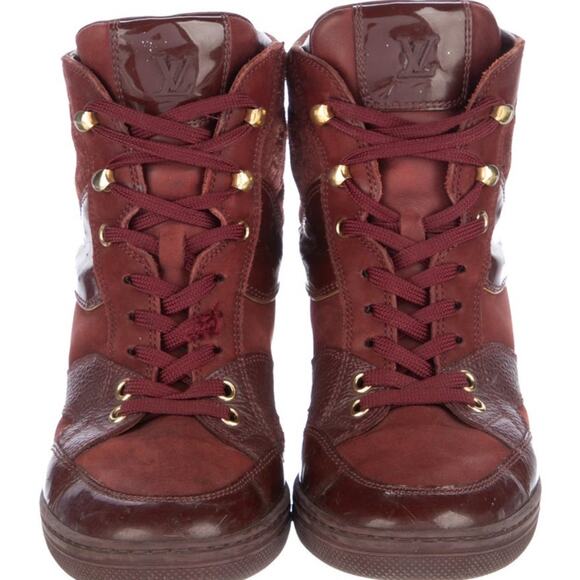 Louis Vuitton Rust Brown Leather Suede Bootie Sneaker w/Box Size IT 36 - Picture 2 of 8
